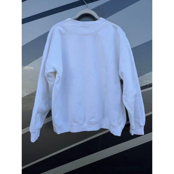 Vintage 80s GAP white sweatshirt minimalist retro S comfy classic - Picture 2 of 9